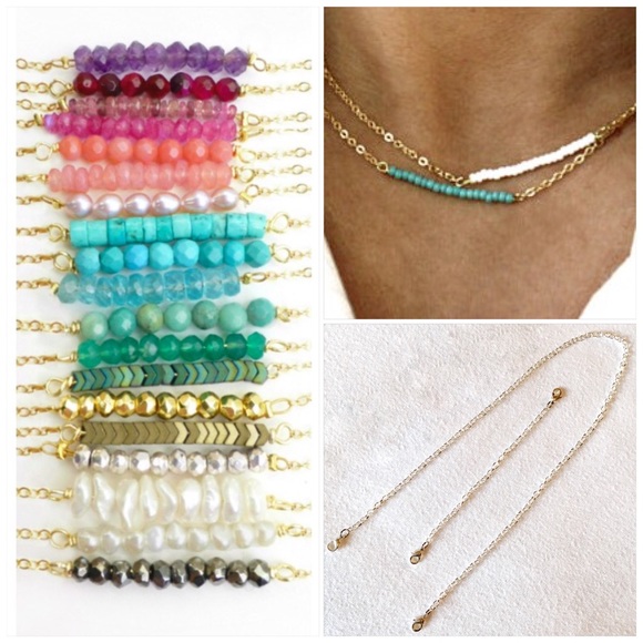 Beaded Bar Necklace - Picture 6 of 7